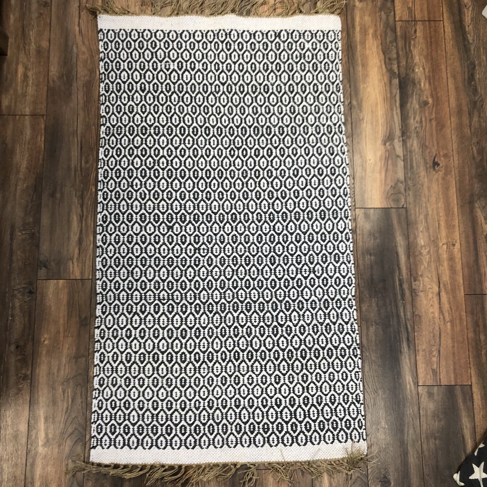 Rugs Dark Grey Diamond Rug